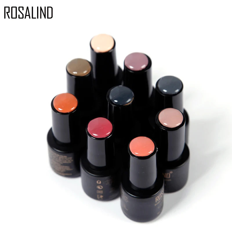 

ROSALIND 25PCS/Lot White Silicone Label Sticker Gel Nail Polish Color Button Adhesive Paster Set For Manicure Gel Lacquer Design