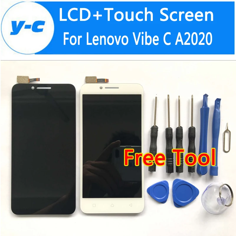 

For Lenovo A2020 LCD Display + Touch Screen high Quaity 100% New Digitizer Assembly Replacement Accessories For Lenovo Vibe C