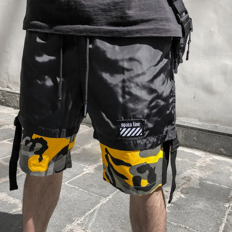 Мода Ulzzang мужские шаровары камуфляжные шорты размера плюс летние армейские шорты Cargo Шорты для тренировок Свободные повседневные брюки