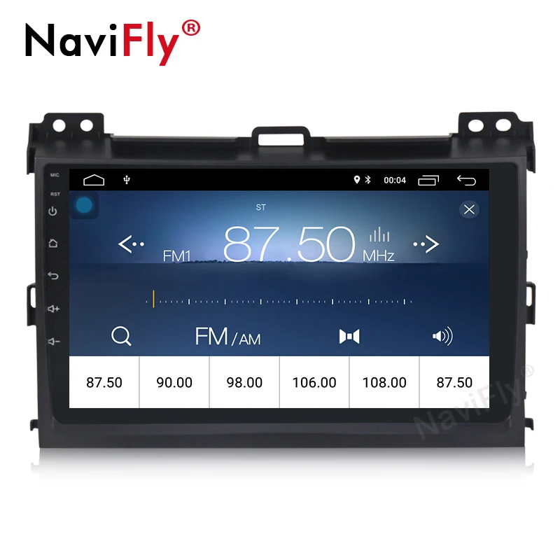 Discount NaviFly Android 8.1 Car GPS Navigation Radio for Toyota Land Cruiser Prado 120 2004 to 2009 Auto Multimedia stereo player WIFI 3