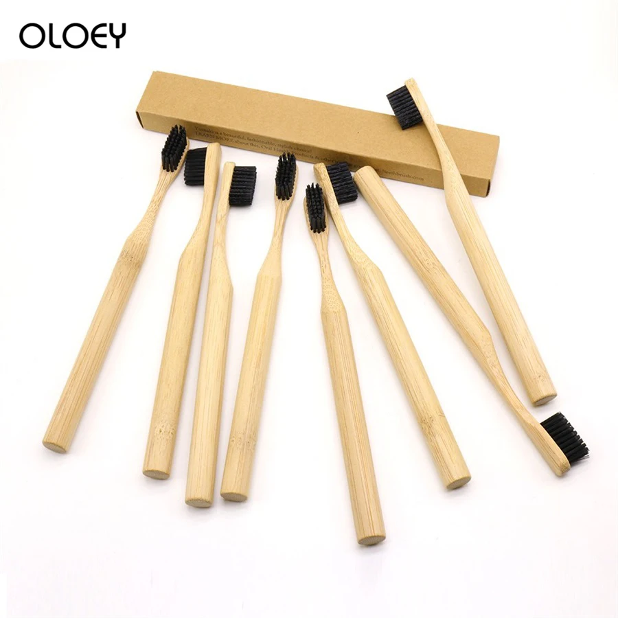 

Wholesale 3pcs Colorful Natural Bamboo Toothbrush Soft Bristle Bamboo Material Handle Environment-friendly Toothbrush Oral Care