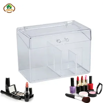 

MSJO Cosmetic Organizer Storage Boxes Bins for Desktop Makeup Sponge Egg Swab Cotton Pads Waterproof Box Cosmetices Organization
