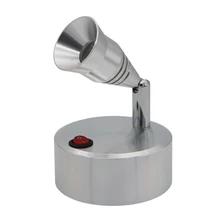 Светодиодная настольная лампа с выключателем батареи, 1 Вт 3 Вт аварийные лампы для витрины, ювелирные изделия ночной рынок 15-18 часов Последние AA батареи лампы шкафа