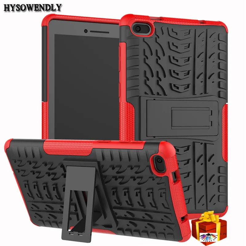 

HYSOWENDLY Hybrid Hard PC+Soft TPU Silicone Tablet Case For Lenovo Tab E7 E 7 TB-7104F TB-7104 7.0 inch Covers Rugged Stand Capa