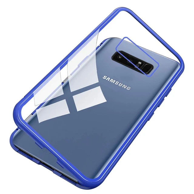 kvalitet efter skole Lab Magnetic Adsorption Flip Case for Samsung Galaxy S9/S9 Plus Tempered Glass  Back Cover Luxury Metal Bumpers Hard Case _ - AliExpress Mobile