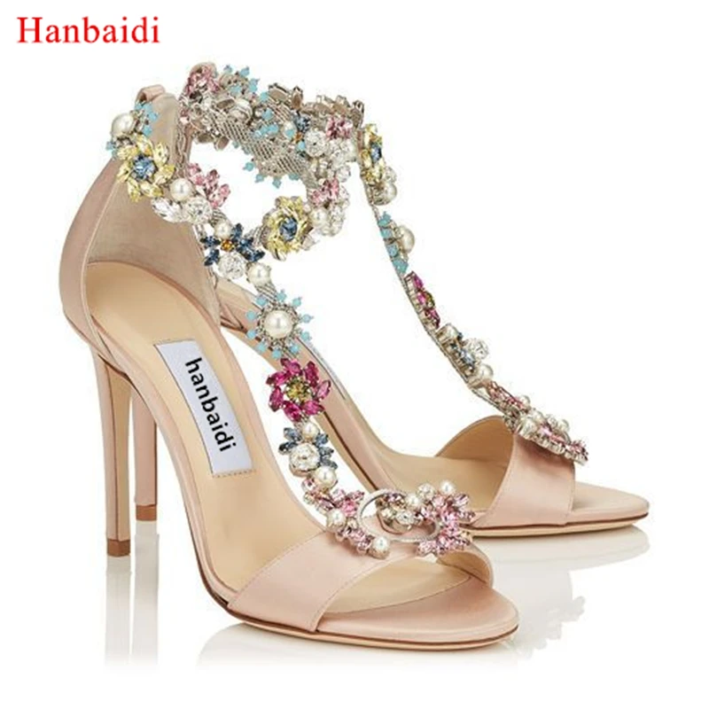 

Women Sandals Luxury Colorful Rhinestone Women High Heels Sexy Bukle Strap Peep Toe Party Wedding Shoes Runway Gladiator Shoes