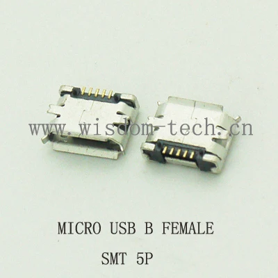 10 шт./лот 5Pin Micro USB 5pin длинный pin SMD гнездовой разъем для мобильного телефона Mini USB jack PCB сварочная розетка