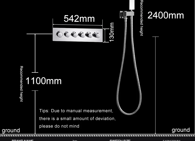 hm Rain Shower System Ceiling Mount Multifunction Mist Spray Waterfall Spa Massage With Electric High Flow Thermostatic Diverter (14)