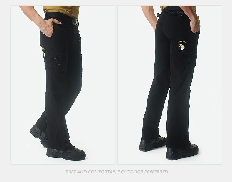 Летние военно-тактические брюки-карго Для мужчин несколько карман боевой военный брюки Тонкий хлопок карман повседневные штаны Костюмы