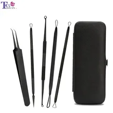 5 шт. иглы для удаления угрей, акне из нержавеющей стали для удаления прыщей и пятен, экстрактор, очищающее средство, инструменты для ухода за лицом