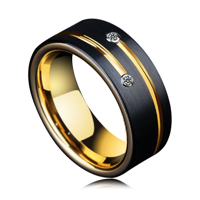 

Steel soldier special design gold tungsten ring fashion smooth ring feeling comfortable smooth fashion charm jewelry
