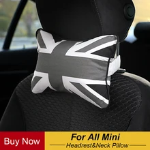 Cuscino Del collo Union Martinetti A Scacchi Cura Occipitale Poggiatesta Per Tutti I Mini Cooper Countryman R50 R53 R55 R56 R60 R61 F54 f55 F56