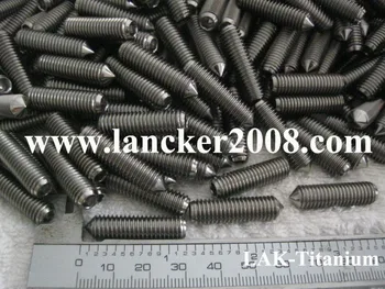 

M8x30 Gr2 Titanium hexagon socket set screw with cone point