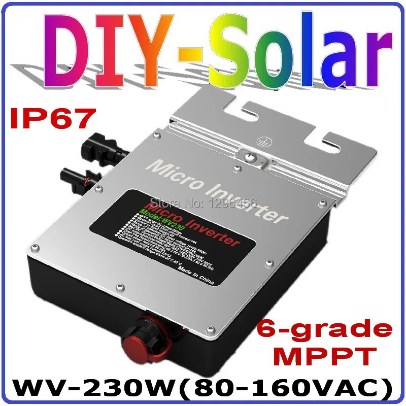 Быстрая доставка IP67 DC22V ~ 50V 230W сетчатый микро инвертор солнечной батареи с 6