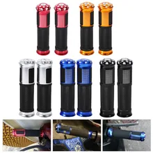 Car Styling 1 Pair 7 8 CNC Aluminum Rubber Motorcycle Bike Handlebar Grips Motocicleta Accessories Handle
