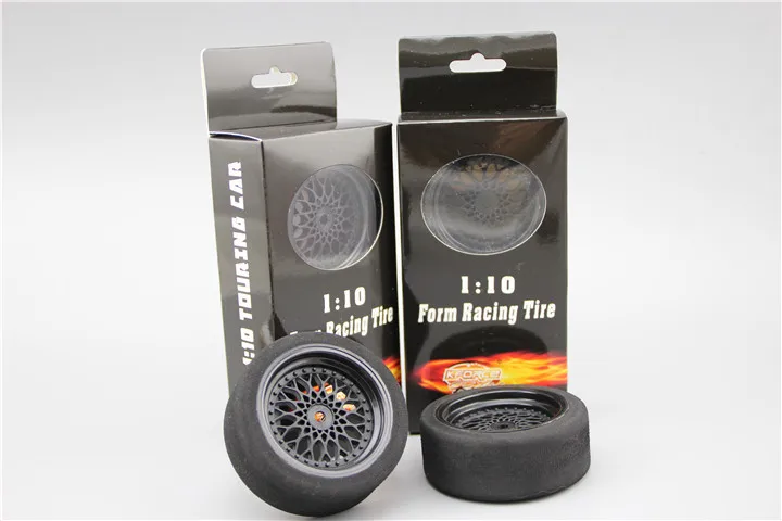 Pre-Glued 4pcs 1/10 Foam Tires Tyre 26mm Width fits for 1:10 Touring Car 40R | Игрушки и хобби