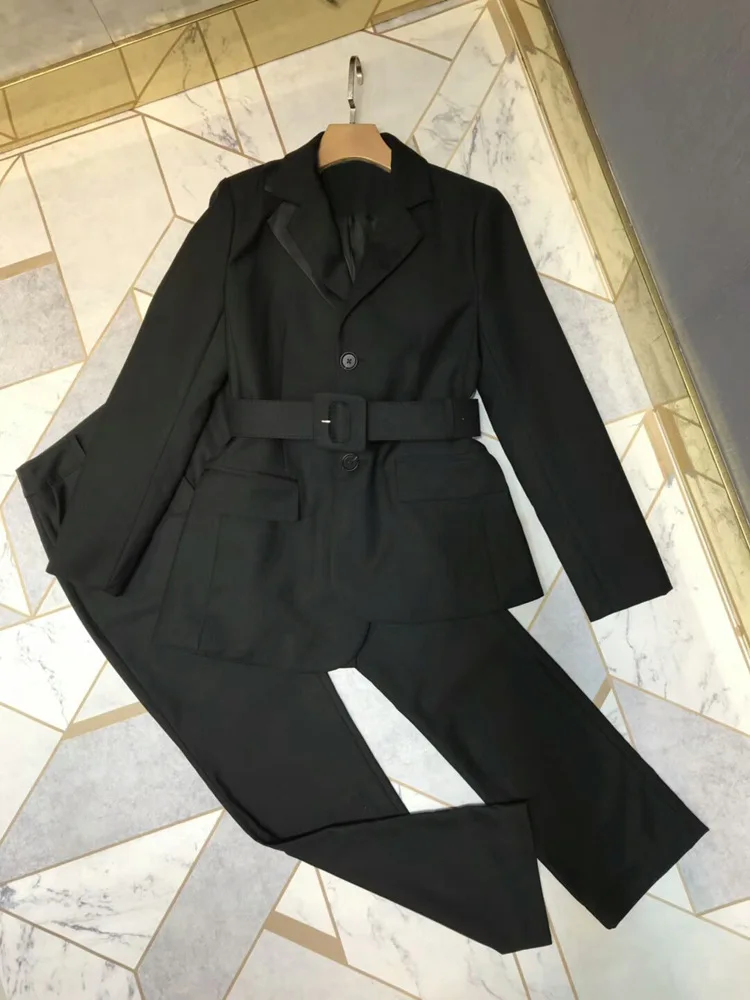 Женская мода пальто+ брюки костюмы at180730