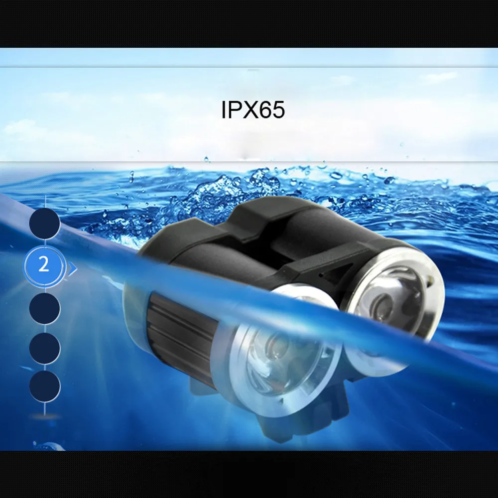 True 2000LM 2 X XM-L T6 LED USB Waterproof Lamp Bike Bicycle Headlight New arrival 2019 Cycling lights *30