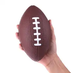 1 шт. мини Мягкий ПУ регби пены материал коричневый анти-стресс Регби Футбол мяч для сжимания детские игрушки Открытый Обучение