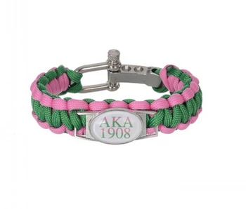 

10pcs Custom Greek Letters Sorority And Fraternity ACCESSORIES GIFTS 550 Paracord Bracelets AKA Adjustable Survival Bracelet