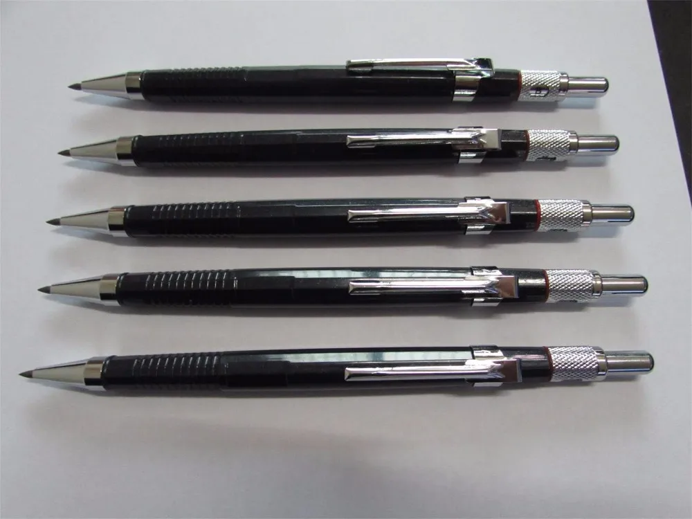 2mm mekanik kursun kalem itici kalem 1 adet siyah otomatik kalem kahverengi lapis mayin hizli teslimat