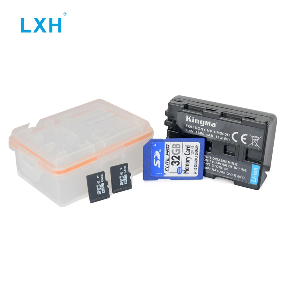 LXH-Camera-Battery-Case-Waterproof-SD-TF-MSD-Card-Storage-Box-For-Sony-NP-FM500H-Battery