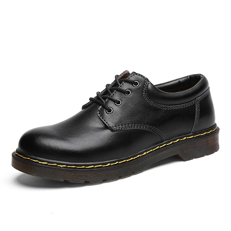 Модная обувь на плоской подошве оксфорды, лофтеры Мокасины Высокое качество Мужская обувь из натуральной кожи весна рабочая обувь повседневная обувь Большие размеры 38–47 - Цвет: 8902 black
