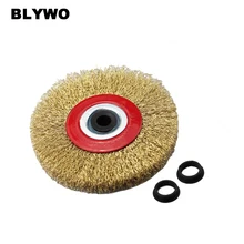 5 дюймов Сталь плоских проволочных поясов для колесная щетка с 4 шт переходных кольцевых адаптеров, удаляющая ржавчину, Краски и полировка