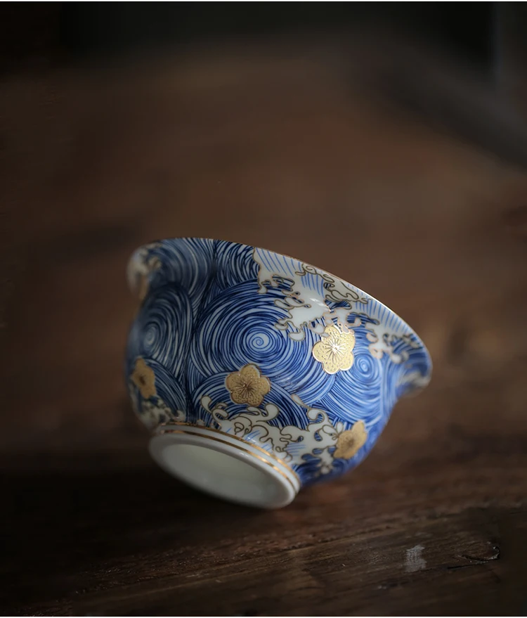 Пинни "Звездная ночь" цвет эмаль Gaiwan расписанная вручную керамическая чайная супница чайный набор кунг-фу китайский чайный сервиз