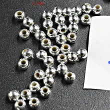 FLTMRH 400 шт. 3 мм золото/серебро/пистолет-металл оцинкованная пуговица круглое семя шарики прокладки для Модные украшения Создание DIY
