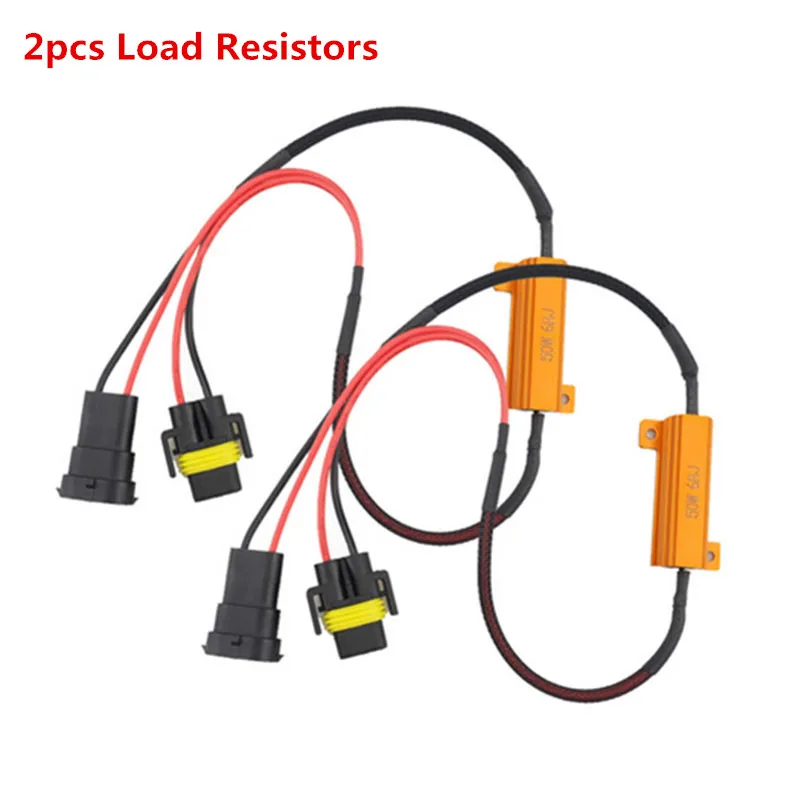 2 шт. H7 светодиодный безвентиляторный H4 H11 H9 H8 9005/HB3 9012 Автомобильный светодиодный фары для Audi a3 8p 8l 8v a4 b6 b8 b7 a6 c5 c7 q3 q5 q7 tt - Испускаемый цвет: 2PCS Load Resistor