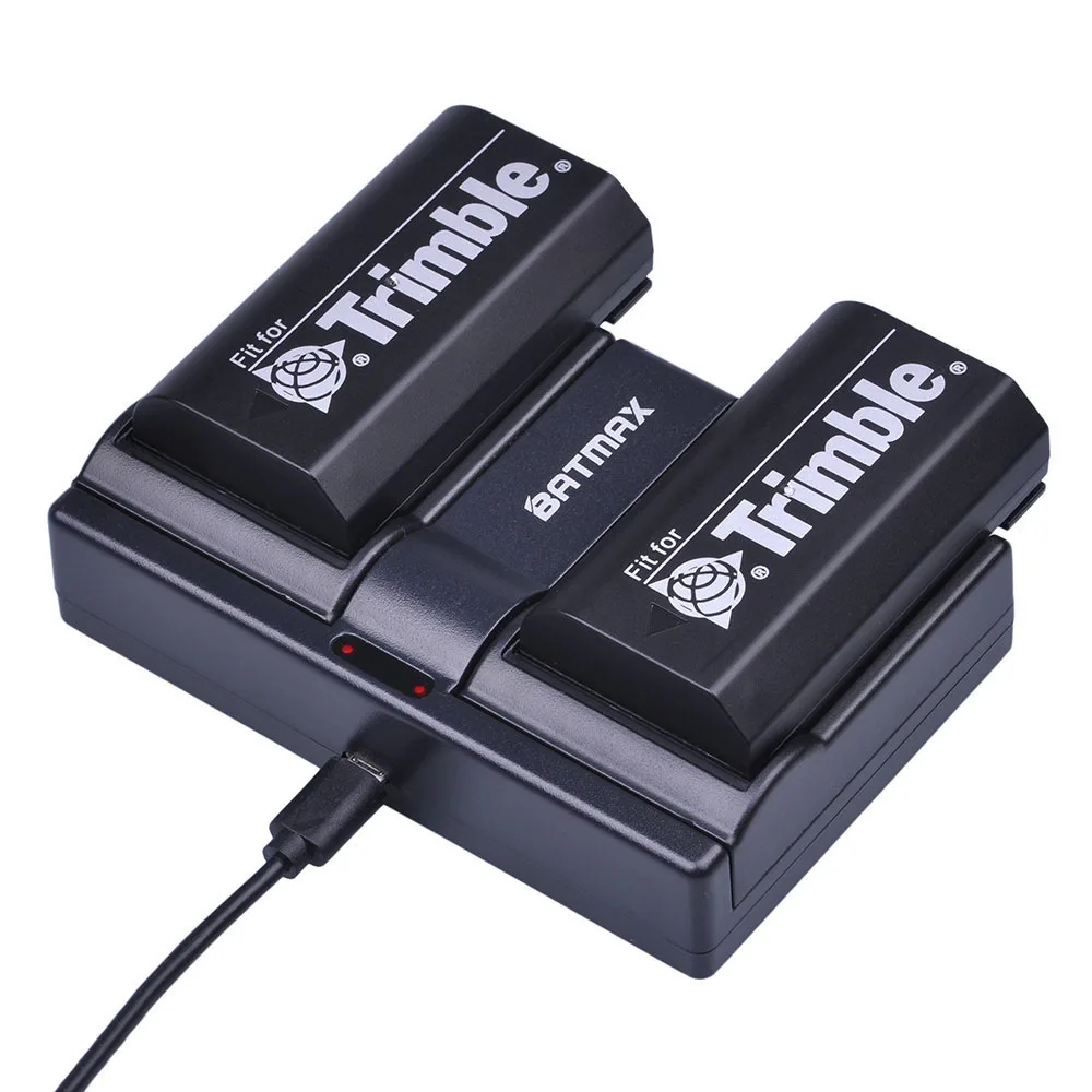2 шт. 7,4 В 2600 мАч Батарея для Trimble 54344, 92600 Батарея+ Dual USB Зарядное устройство для Trimble 5700 5800, MT1000, R7, R8 gps приемник
