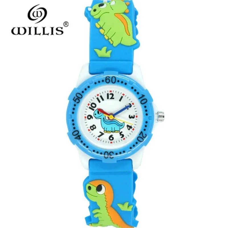 

WILLIS Children Watch 3D Cartoon Kids Watches Boys Girls Clock Child Dinosaur Silicone Strap clock Quartz Watch Students Gifts