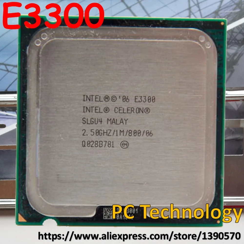 Процессор Intel Celeron для настольных ПК E3300 SLGU4(1 м, 2,20 ГГц, 800 МГц LGA775) cpu в течение 1 дня