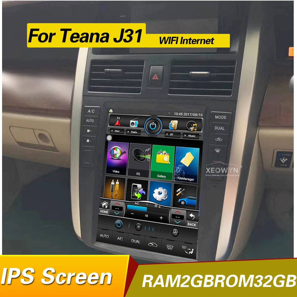 Sale Vertical screen 1024*600 Android Quad core 9.7" Car radio GPS for Nissan teana J31 2003-2007 230JK 230jm For Samsung S7 3
