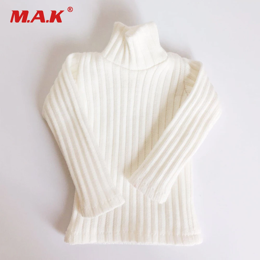1/6 Scale Figure Accessory Male Clothes White Sweater High-necked Knit for Male/Female Body | Игрушки и хобби