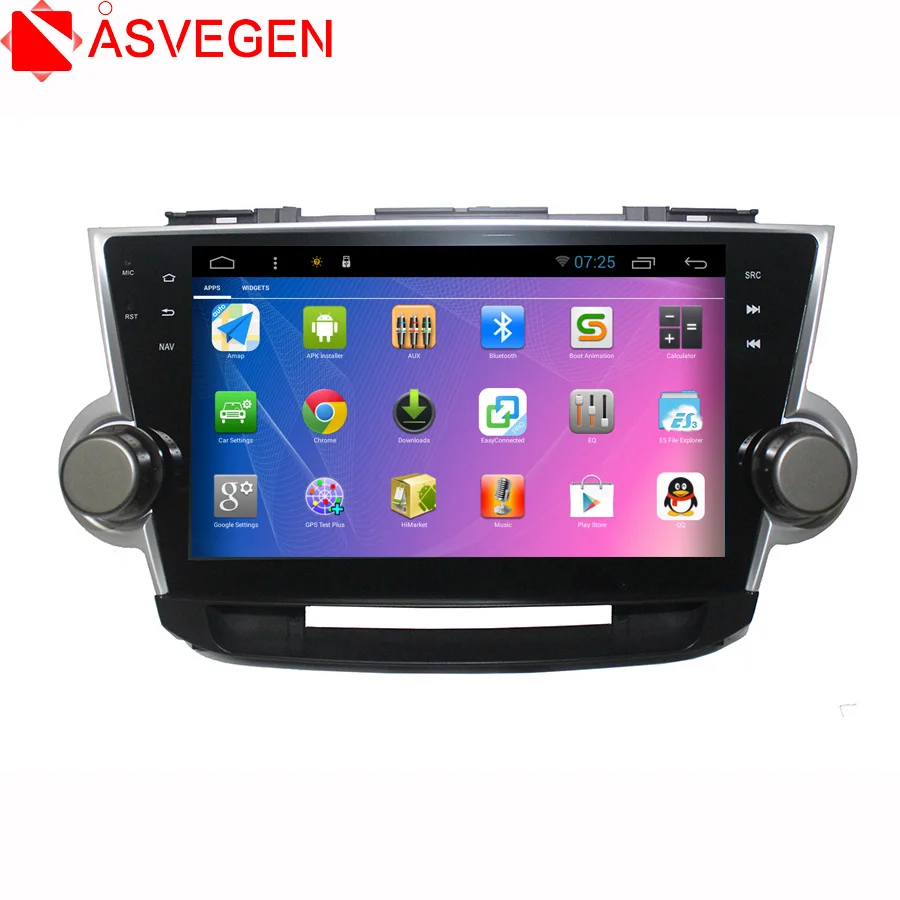 Excellent Asvegen Android 7.1 Octa Core Car Radio Car Radio Vedio Multimedia DVD For Toyota HIGHLANDER 2008 PC head Unit GPS Navigation 0