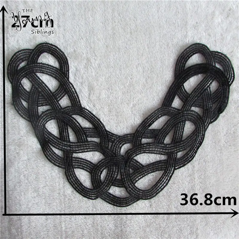 Модная красивая Цветочная вышивка кружевной воротник DIY вышивка ткань швейная аппликация декольте декоративные аксессуары для одежды - Цвет: YL134