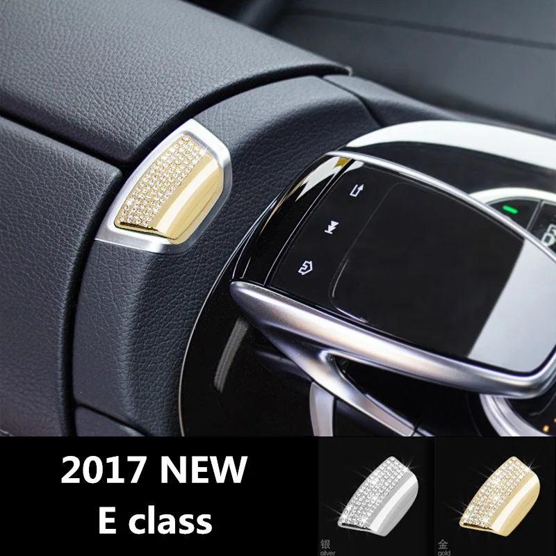 

Diamonds Arm Box Car Angel Guoguo Button Button Switch Cover For Mercedes Benz GLC X253 C Class E W213 W205 car styling sticker