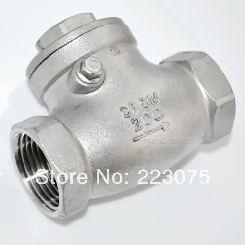 Free shipping New 3/4&quot Stainless Steel Swing Check Valve WOG 200 PSI PN16 SS316 CF8M SUS316 | Обустройство дома