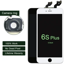 For Iphone 6s Plus Lcd Screen Display Touch Digitizer Complete Assembly Replacement (camera ring+ear mesh+sensor ring) free dhl