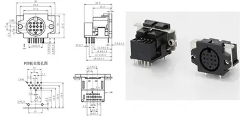 

S terminal DS-13-03 S-video Video socket DS DC female socket 13PIN New and original