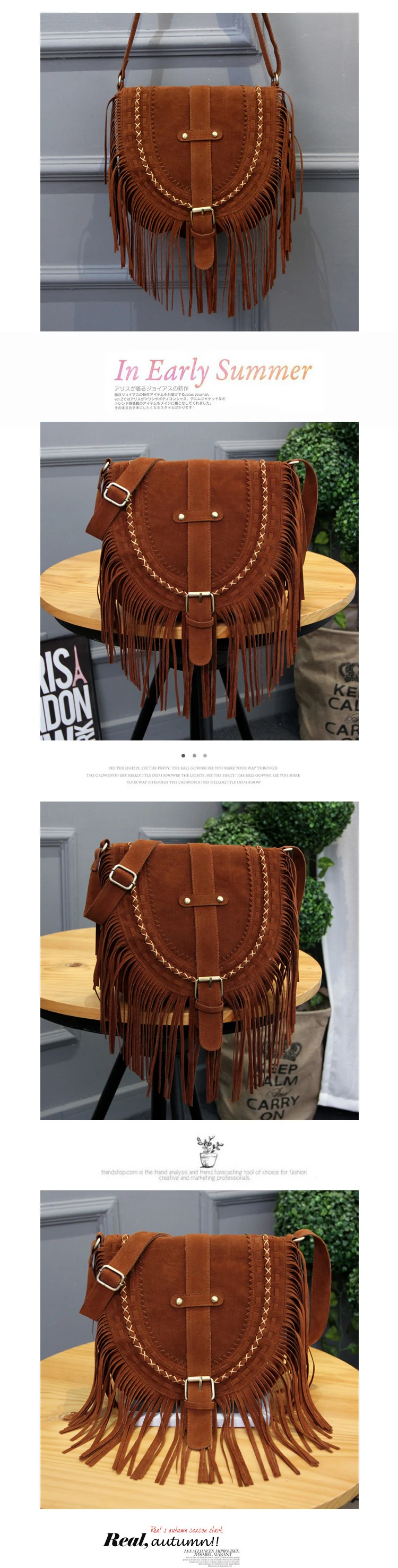 Fringe Tassel  Women Fringed Messenger Bag  shoulder bag Boho Hippie Gypsy Bohemian Tribal Ibiza Style Cross body Bag (10)