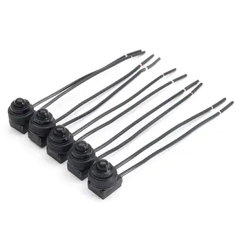 

5Pcs Waterproof On-Off Push-Button Switch with 12cm Leads for MOTORCYCLE/CAR