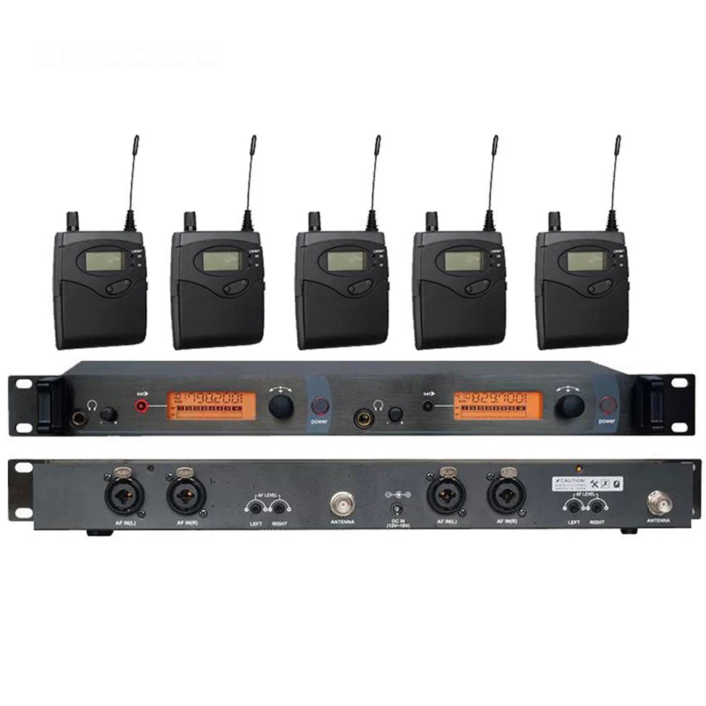 

5 Receivers UHF Wireless In Ear Monitor System for Stage performance with MONO
