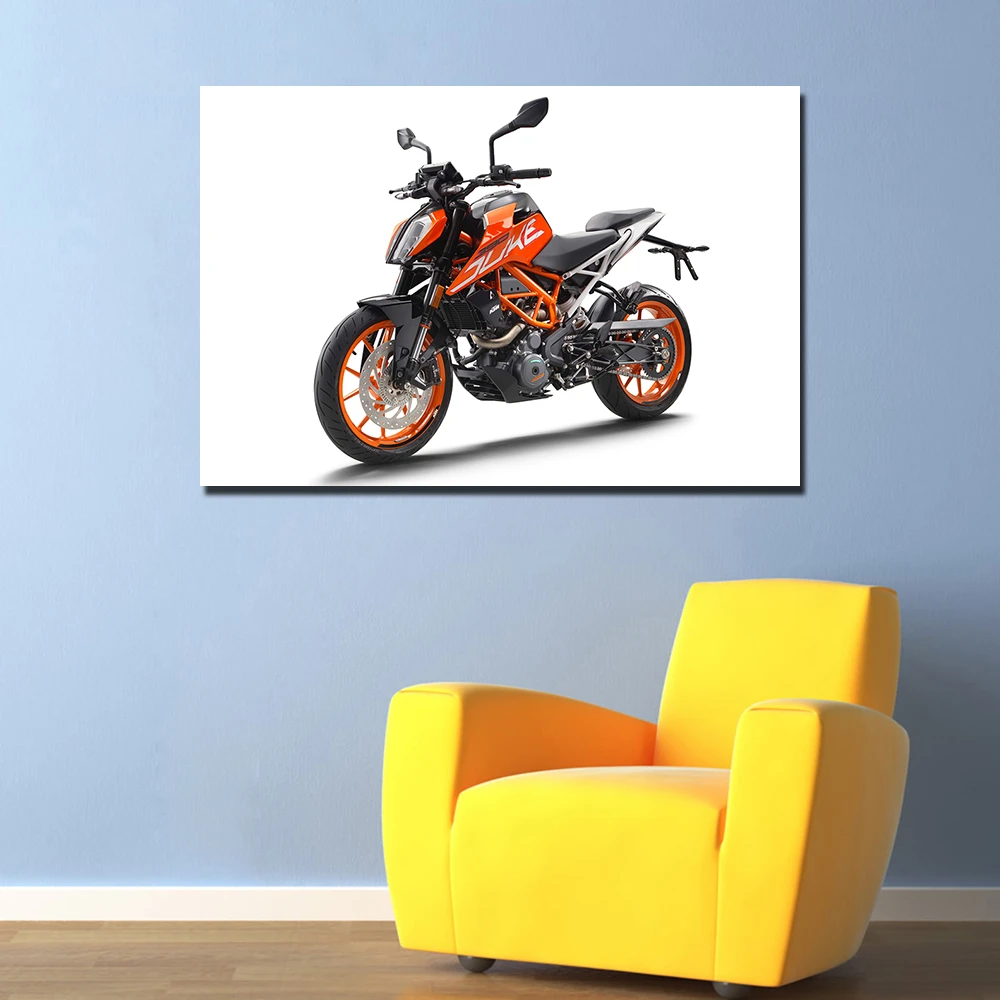 Leinwandbild Canvas Print Wandbild Motorrad KTM 390 Nr 2000 Leinwandbild Canvas Print Wandbild Motorrad KTM 390 Nr 2000