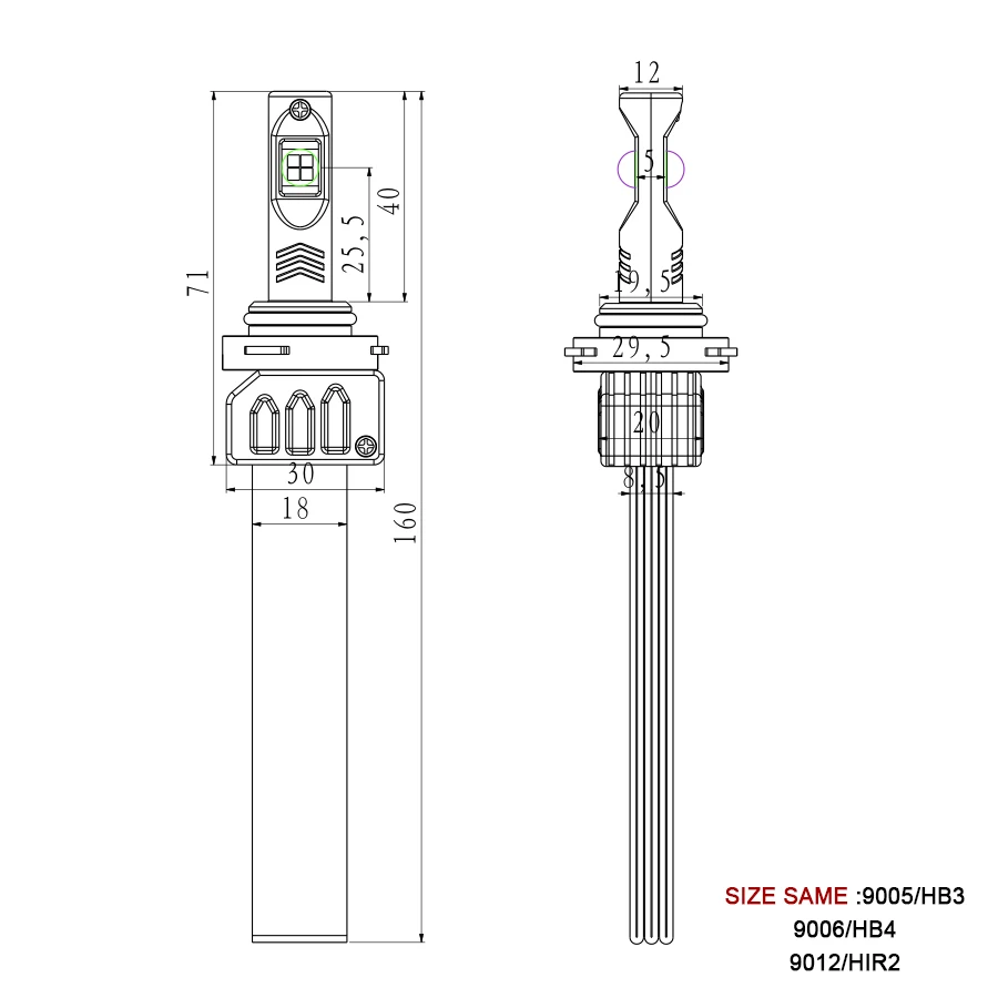 2 pçs plug & play h7 carro