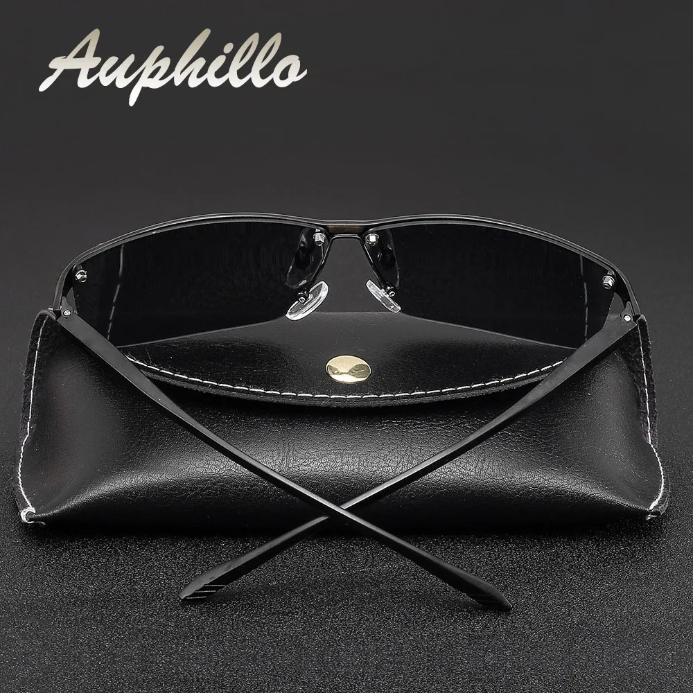 AUPHILLO Photochromic Mens Sunglasses Brand Designer Aluminum Magnesium Sunglasses Men Polarized Driver's Driving Glasses UV400