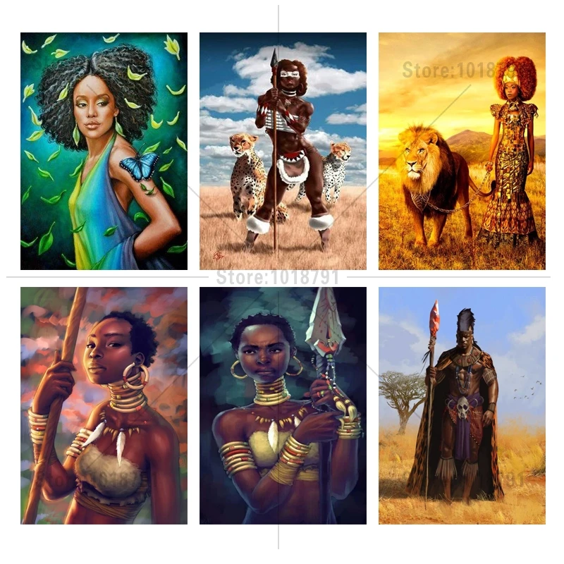 

5d diy diamond painting African girl mosaic needlework embroidery with rhinestones dmc diamond cross stitch home decor