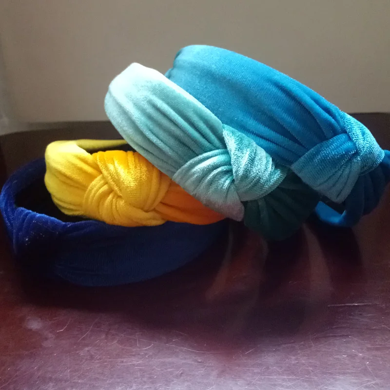 MAXSITI U винтажная бархатная дизайнерская чистая цветная повязка на голову, женские модные повязки для волос, аксессуары для волос на заказ